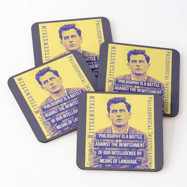 Item preview, Ludwig Wittgenstein quote: Philosophy is a battle against the bewitchment of our intelligence by means of our language. designed and sold by artbleed.