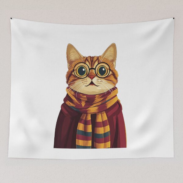 Item preview, Potter Cartoon Wizard Magic Fantasy, magical cat designed and sold by Innamalinka.