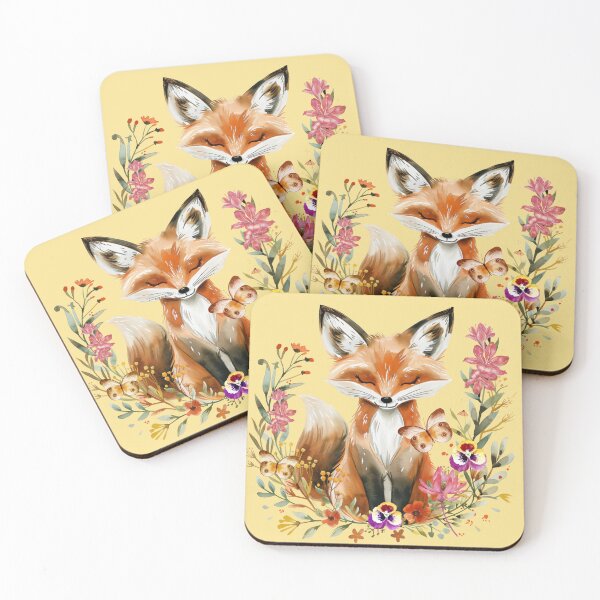 Item preview, The Fox Enjoys A Moment Among The Flowers designed and sold by hurmerinta.