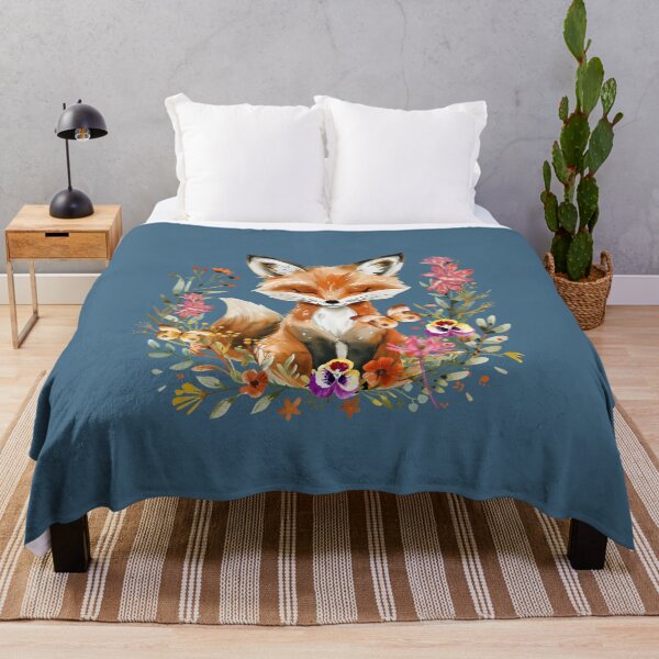 Item preview, The Fox Enjoys A Moment Among The Flowers designed and sold by hurmerinta.