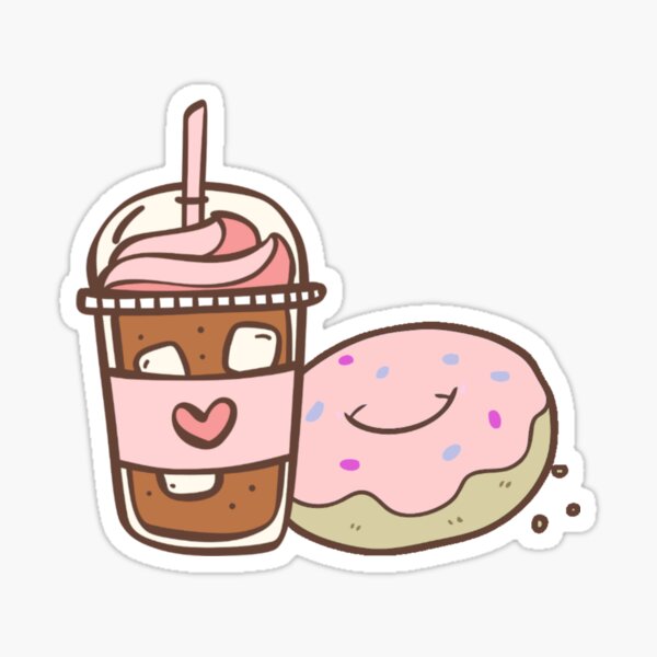 Artikel-Vorschau von Süßer Donut und Kaffee, designt und verkauft von NeriBee Designs.
