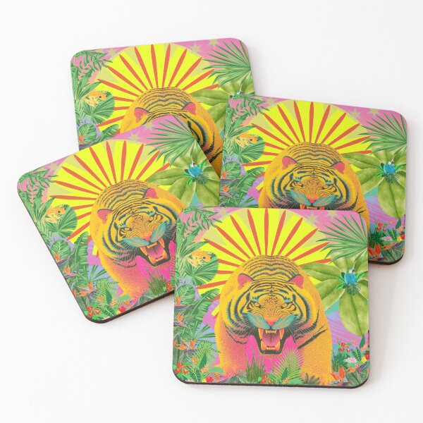 Item preview, Neon Jungle – Fierce Saber Tooth Tiger  designed and sold by Molly's Gone Mad .