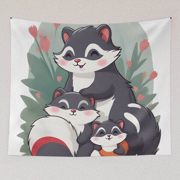 Item preview, skunk family designed and sold by aliraweb.