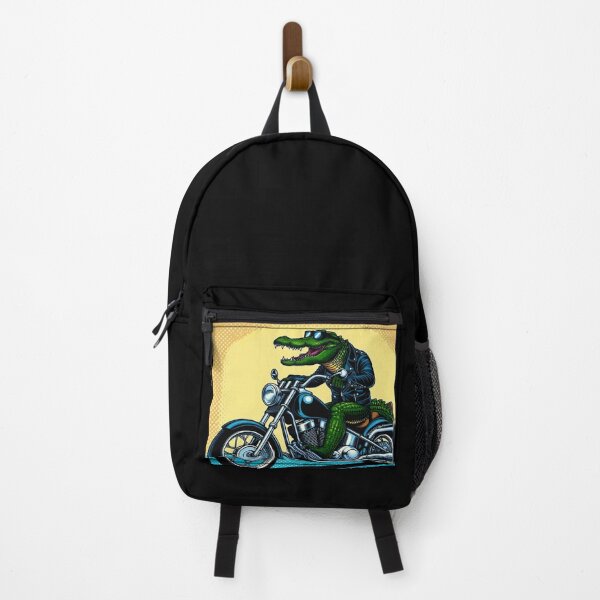 Item preview, Crocodile in leather jacket riding motorcycle designed and sold by Dogandesighn.