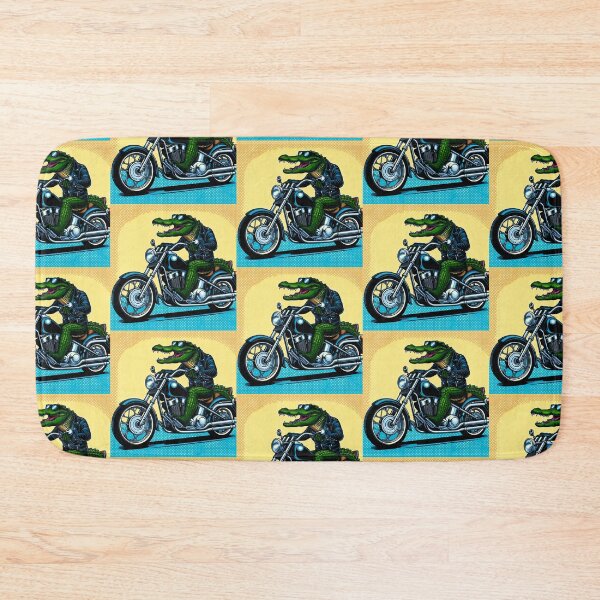 Item preview, Crocodile in leather jacket riding motorcycle designed and sold by Dogandesighn.