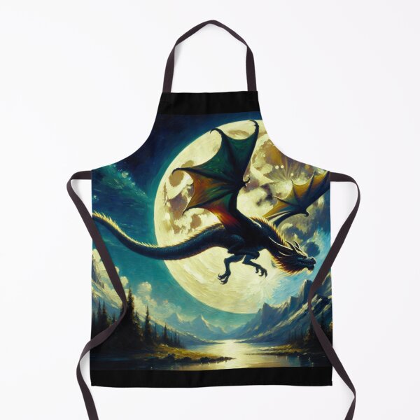 Item preview, Dragon Flying Over A Lake During A Full Moon designed and sold by 2ndSketch.