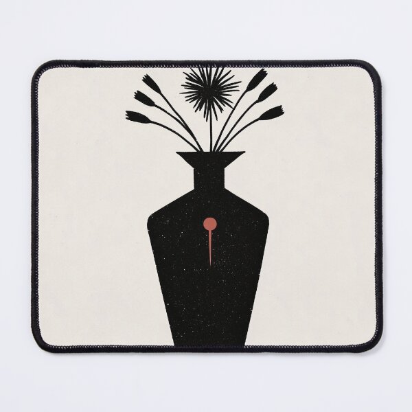 Artikelvorschau, Minimalistische schwarze Vase mit abstrakten Blumen entworfen und verkauft von MVXX.