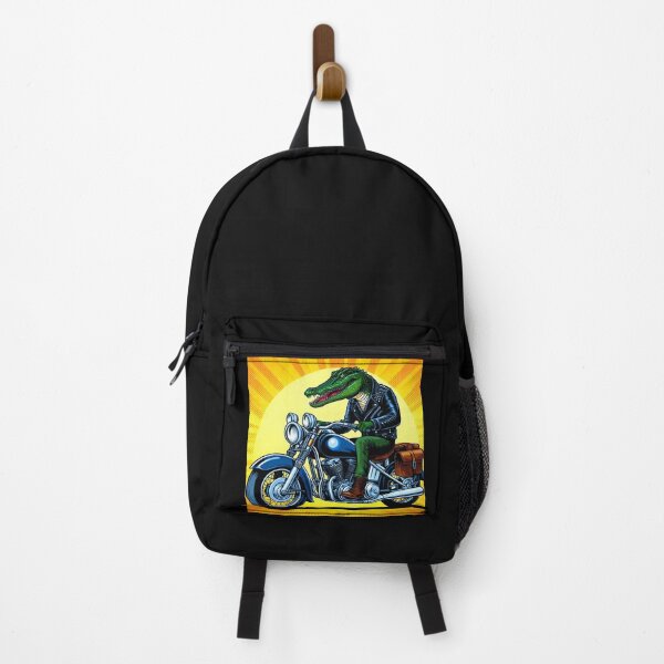 Item preview, Crocodile in leather jacket riding motorcycle designed and sold by Dogandesighn.