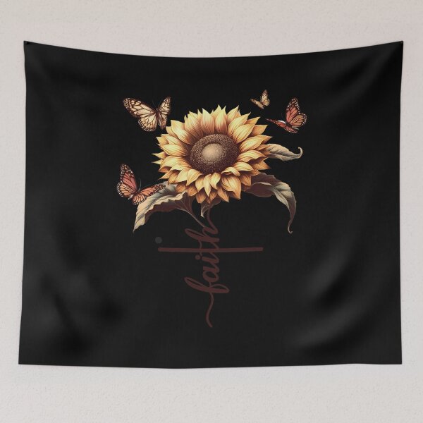 Item preview, Faith Sunflower Butterfly designed and sold by Kimberley King Art  King Art.