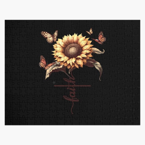 Artikel-Vorschau von Glaube Sonnenblume Schmetterling, designt und verkauft von Kimberley King Art  King Art.