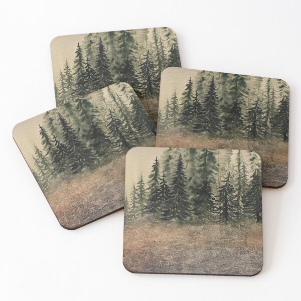 Item preview, Misty Trees and Rocks designed and sold by Lisa Neuman Watercolors.