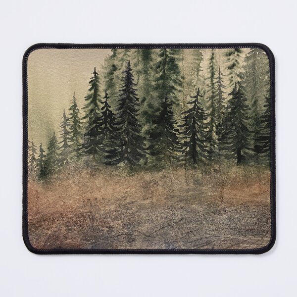 Item preview, Misty Trees and Rocks designed and sold by Lisa Neuman Watercolors.