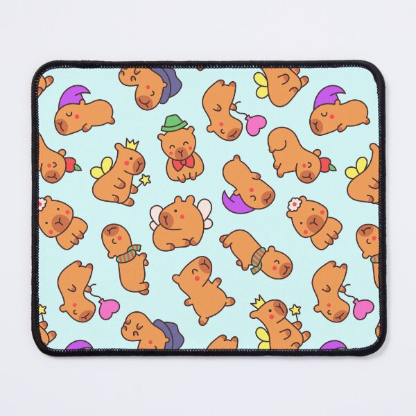 Item preview, Kawaii capybaras all over print seamless pattern designed and sold by Jessie’s Art Shop.