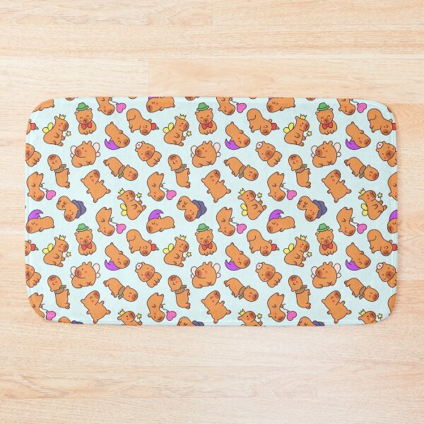 Item preview, Kawaii capybaras all over print seamless pattern designed and sold by Jessie’s Art Shop.