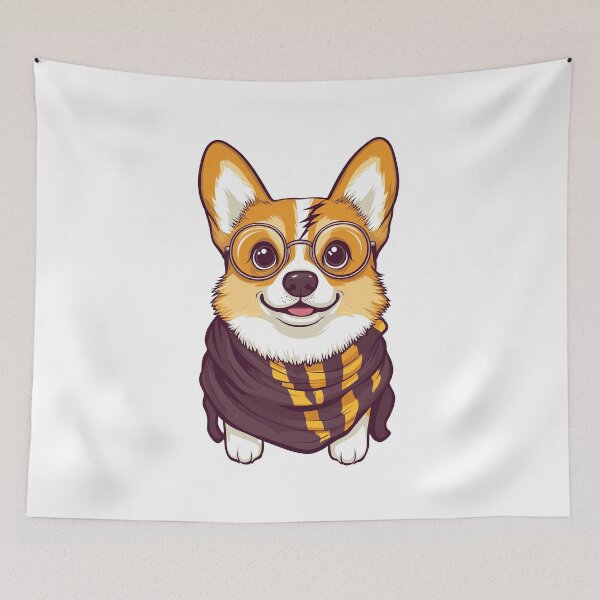 Item preview, Potter Cartoon Wizard Magic Fantasy, magical  corgi designed and sold by Innamalinka.