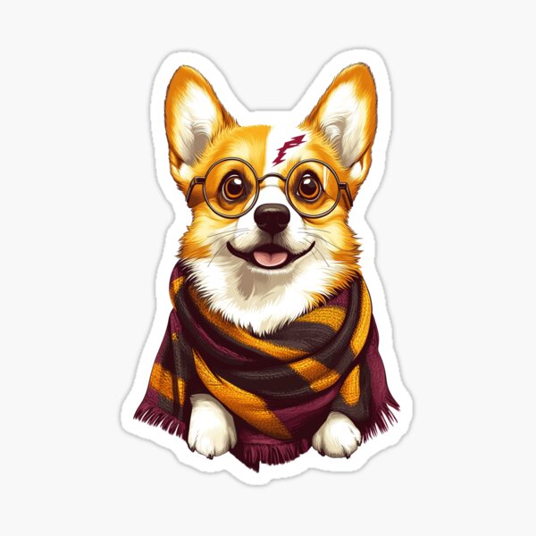 Item preview, Potter Cartoon Wizard Magic Fantasy, magical  corgi designed and sold by Innamalinka.