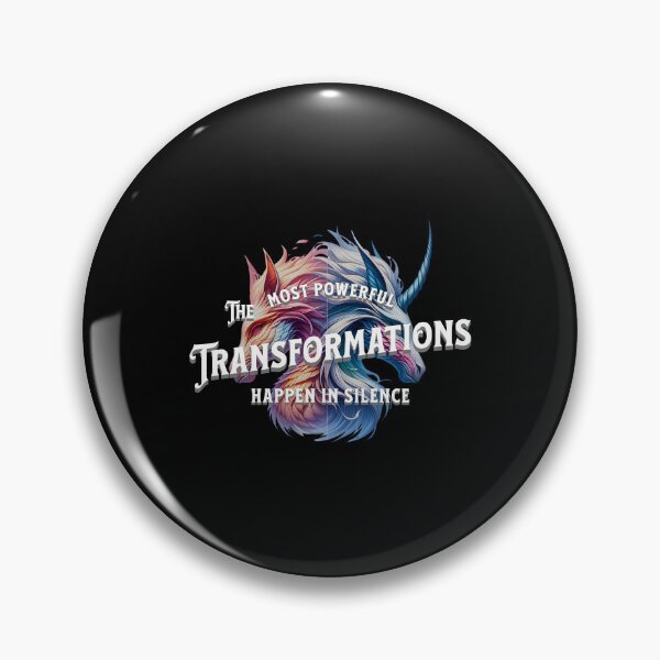 Item preview, The most powerful transformations happen in silence - funny saying designed and sold by Pflugart.