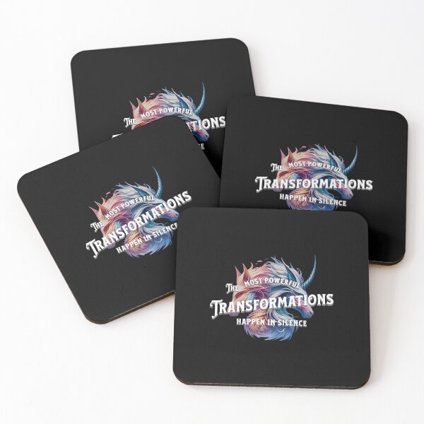 Item preview, The most powerful transformations happen in silence - funny saying designed and sold by Pflugart.