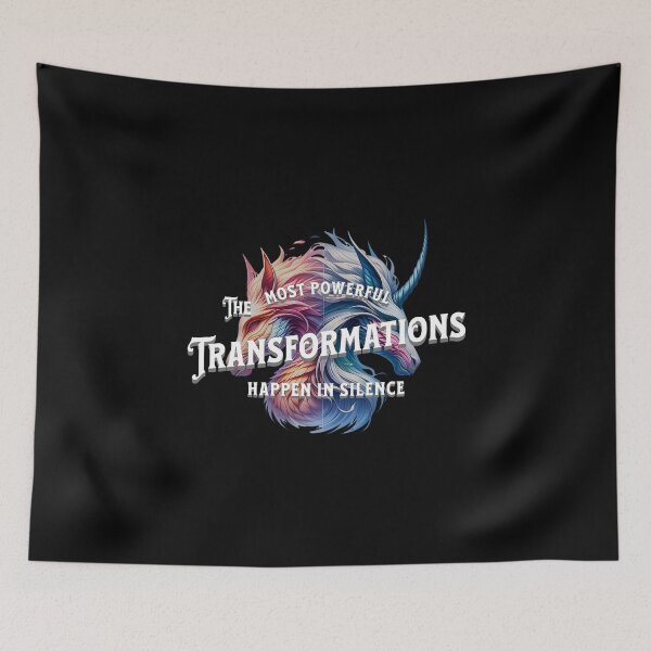 Item preview, The most powerful transformations happen in silence - funny saying designed and sold by Pflugart.