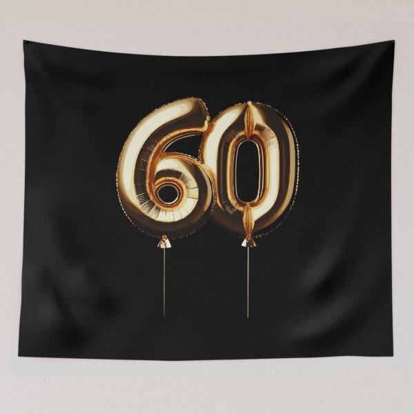 Item preview, 60 Years Gold Balloon Foil Balloon Gift designed and sold by Pineapple-Tree.