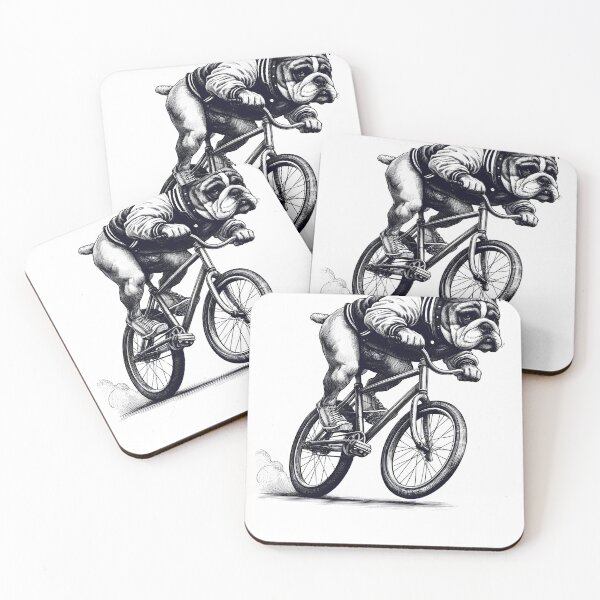 Item preview, American Bulldog Riding Bike designed and sold by Kimberley King Art  King Art.