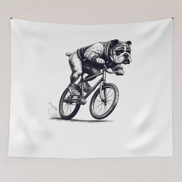 Item preview, American Bulldog Riding Bike designed and sold by Kimberley King Art  King Art.