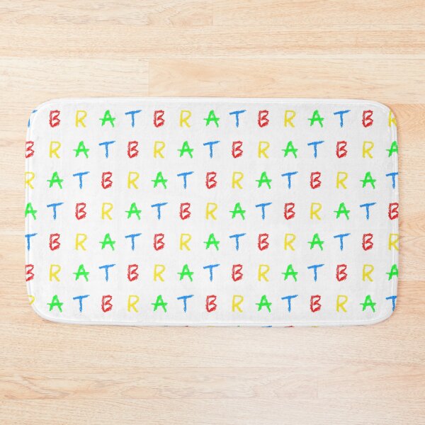 Item preview, Brat (White Seamless Rainbow Pattern) designed and sold by IKDG.