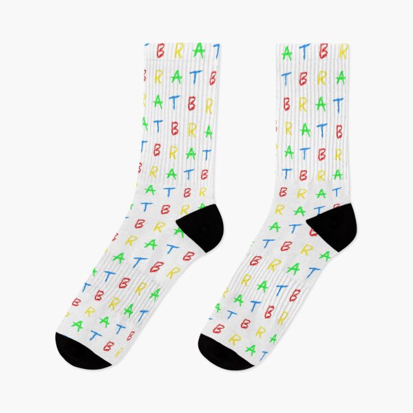 Item preview, Brat (White Seamless Rainbow Pattern) designed and sold by IKDG.