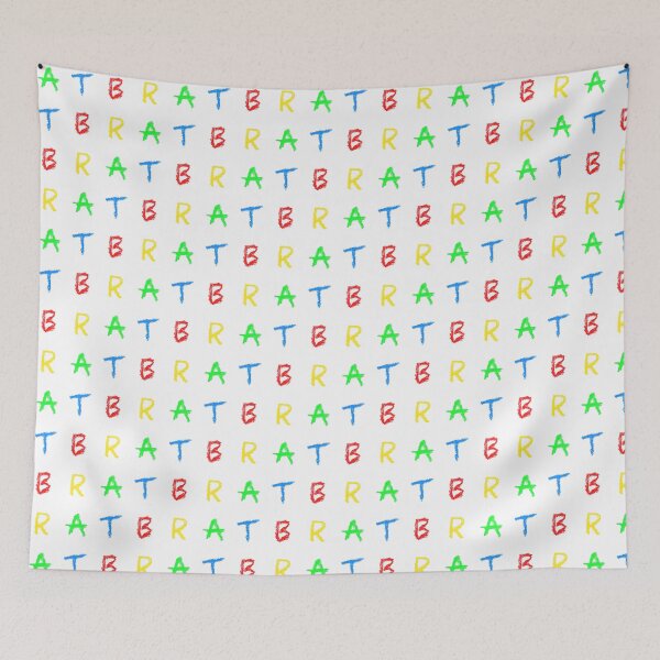 Item preview, Brat (White Seamless Rainbow Pattern) designed and sold by IKDG.