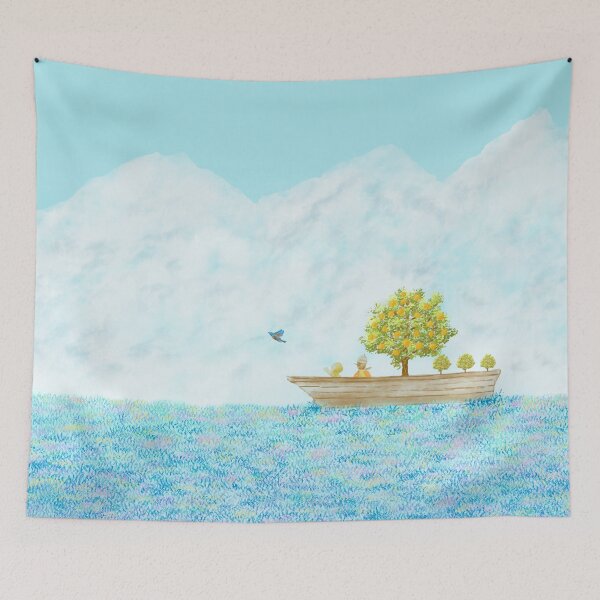 Item preview, Three friends on an adventure and fruit-trees-ship designed and sold by greenPQBstudio.