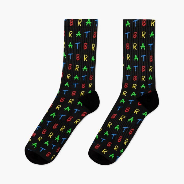 Item preview, Brat (Black Seamless Rainbow Pattern) designed and sold by IKDG.