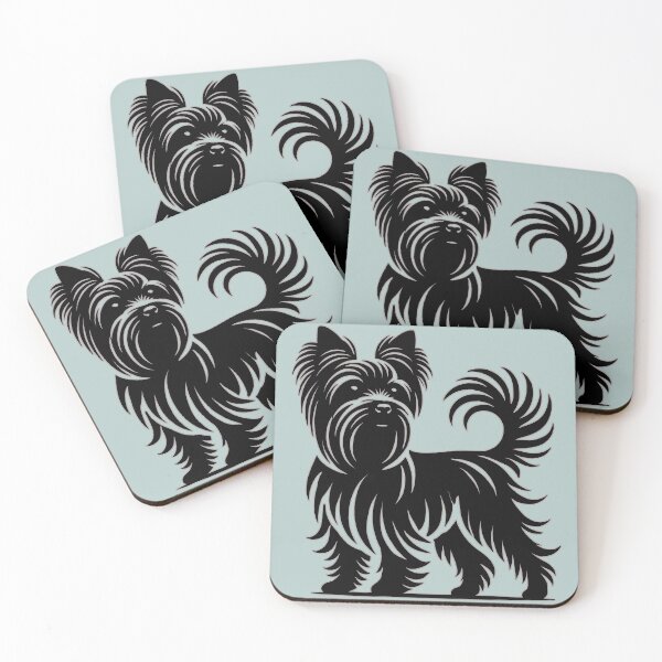 Item preview, Charming Silhouette: Yorkshire Terrier with Flowing Coat Grace designed and sold by CoolVisionStd.