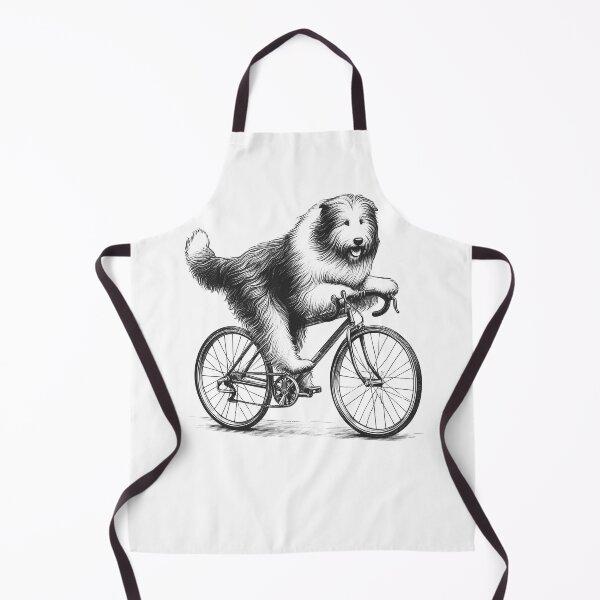 Item preview, Bearded Collie Riding Bike designed and sold by Kimberley King Art King Art.