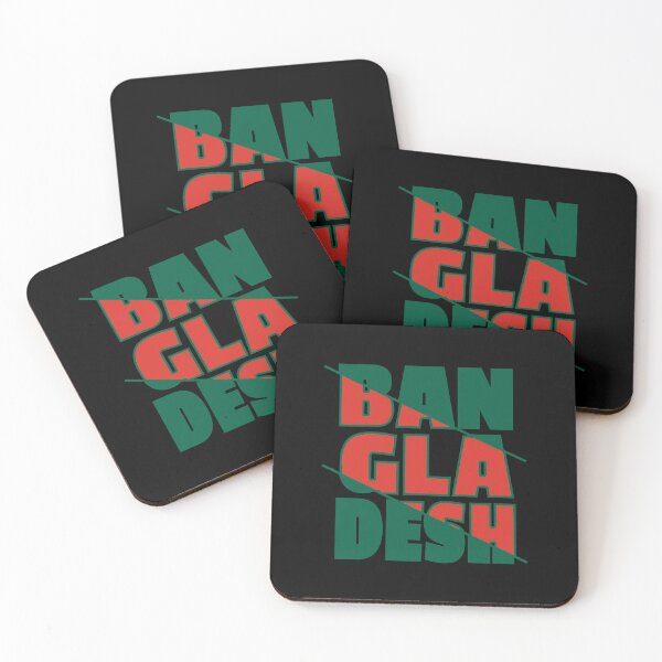 Item preview, Bangladesh Word Large Sliced Text Print (green & red) designed and sold by dezanli.