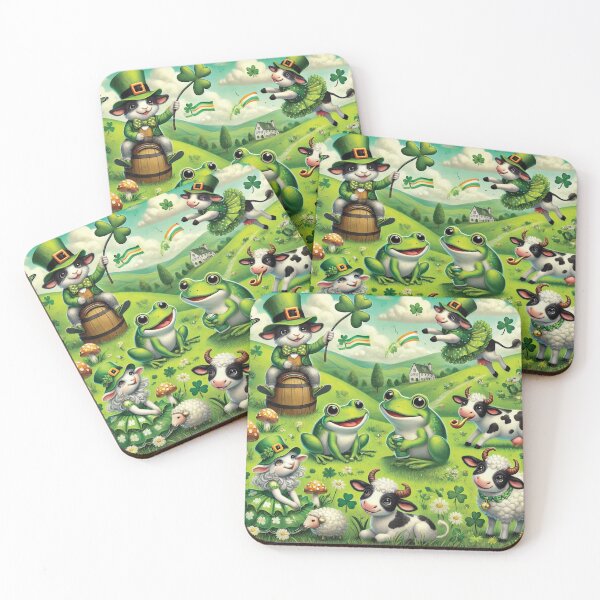 Item preview, Whimsical St. Patrick’s Day Animal Parade designed and sold by Baharaby.