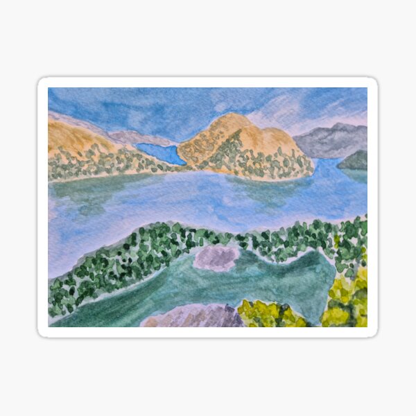 Vista previa del artículo con la obra «Isla Mou Waho, Nueva Zelanda», diseñado y vendido por ArtbyRebeccaJoy.