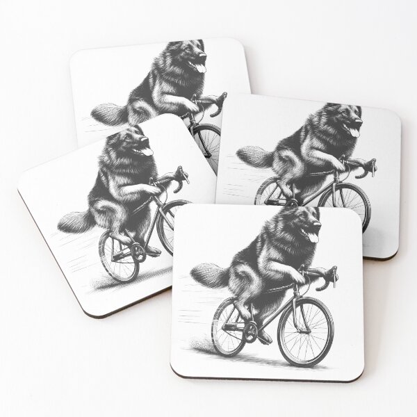 Aperçu de l'œuvre Berger Belge à vélo créée et vendue par Kimberley King Art King Art.