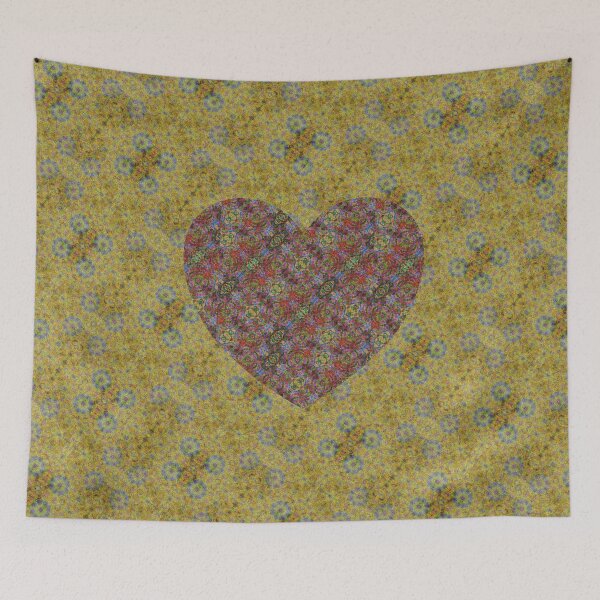 Item preview, Honey Bee Marrakesh Heart designed and sold by TapestryCaravan.