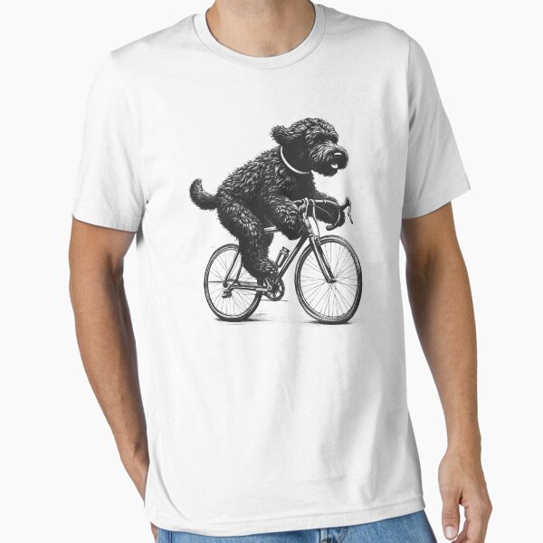 Item preview, Black Russian Terrier Riding Bike designed and sold by Kimberley King Art  King Art.
