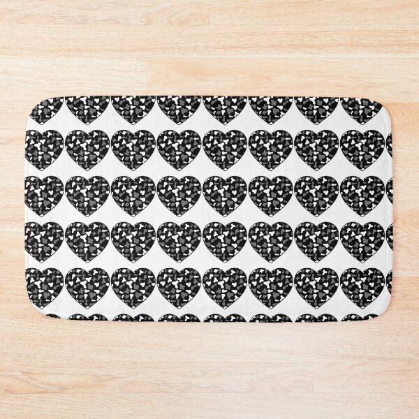 Item preview, Regular Grid Small Grey White Cow Patches on Black Cowhide | Continues Black Cow Heart designed and sold by PatternPen.