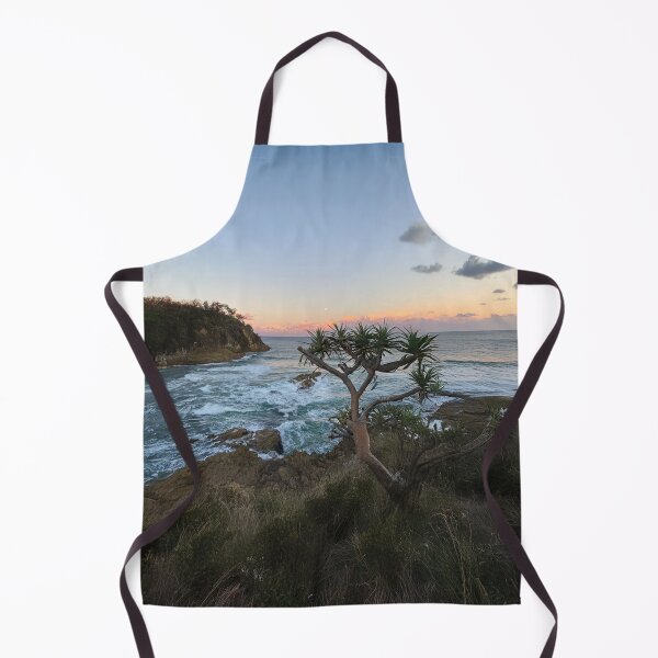 Item preview, Sunset Coastal Vista with Pandanus Tree – Dramatic Ocean Scene designed and sold by ArtArchive-KK.