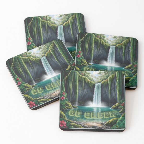Item preview, Go Green – Wild Nature and Waterfall designed and sold by Mosaic by M.