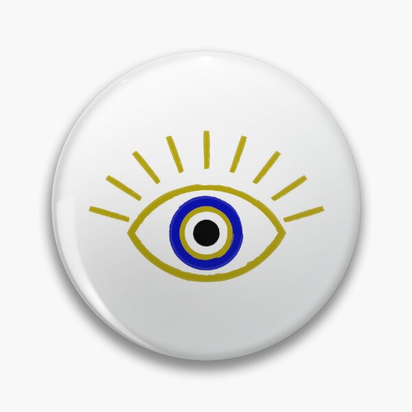 Item preview, Minimalist Blue and Gold Evil Eye designed and sold by PapuruDesigns.