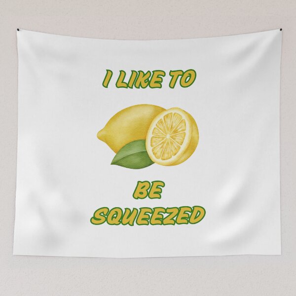 Item preview, I LIKE TO BE SQUEEZED, Lemons, Cut Lemon, Leaf, Pun designed and sold by AASparksDesigns.