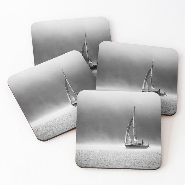 Item preview, Mist rising and sail boat, Coniston Water designed and sold by AnitaNicholson.