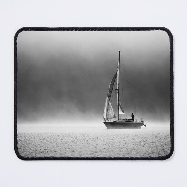 Item preview, Mist rising and sail boat, Coniston Water designed and sold by AnitaNicholson.