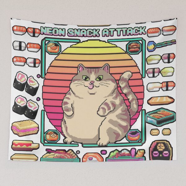Item preview, Neon Snack Attack designed and sold by ChonkingHazard.