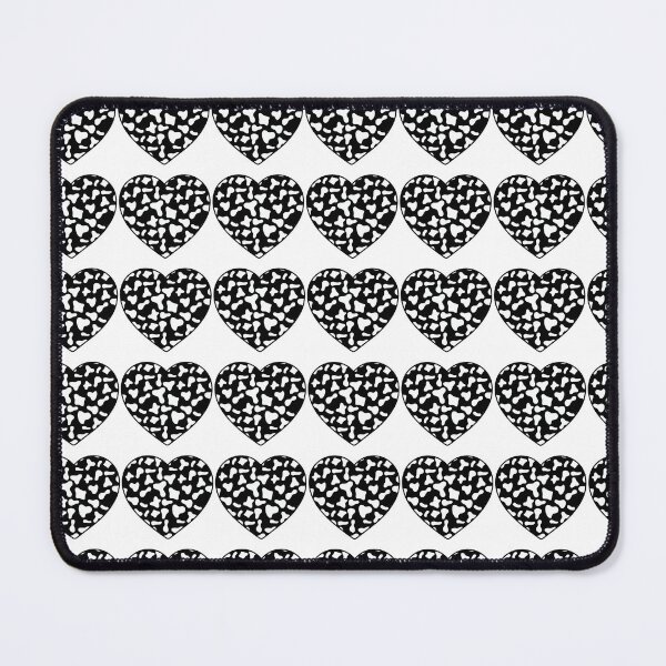 Item preview, Regular Grid Small White Cow Patches on Black Cowhide | Continues Black Cow Heart designed and sold by PatternPen.