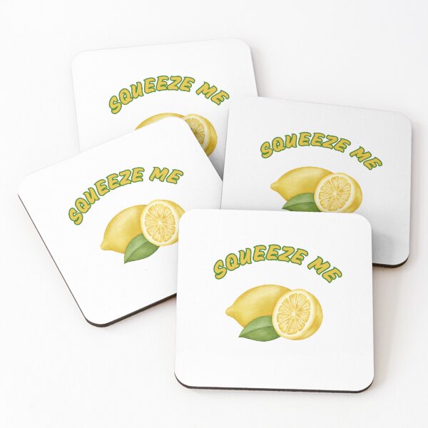 Item preview, SQUEEZE ME, Lemons, Cut Lemon, Leaf, Pun designed and sold by AASparksDesigns.