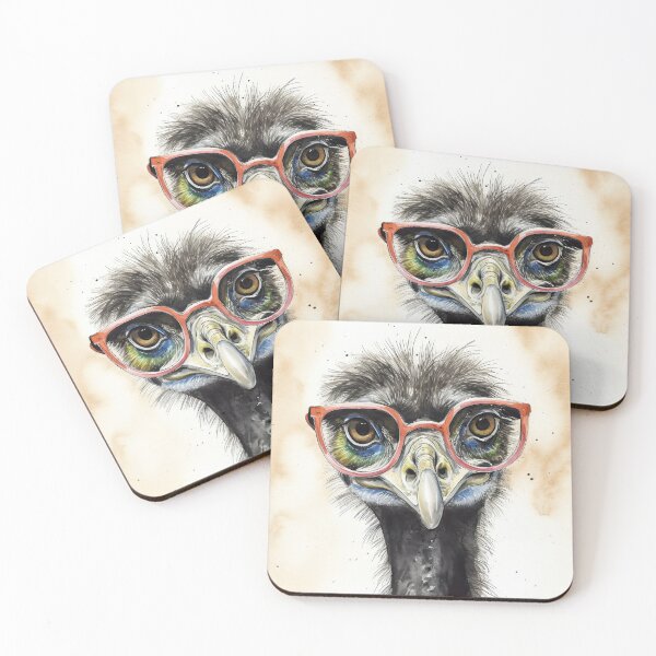 Item preview, Cute Ostrich With Glasses designed and sold by prettykaler.